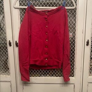 Banana Republic Merino Wool Cardigan in Rich Red